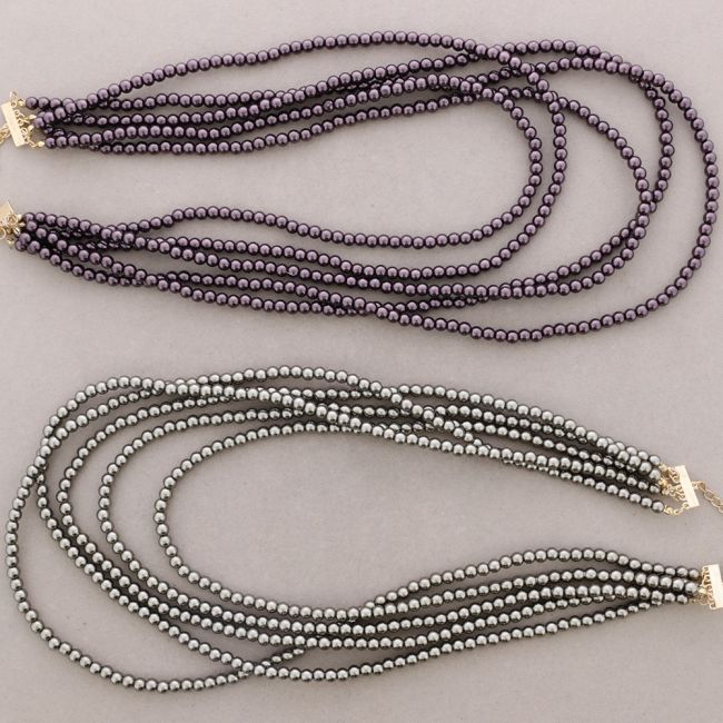LONG NECKLACE 5 LEVELS BALLS