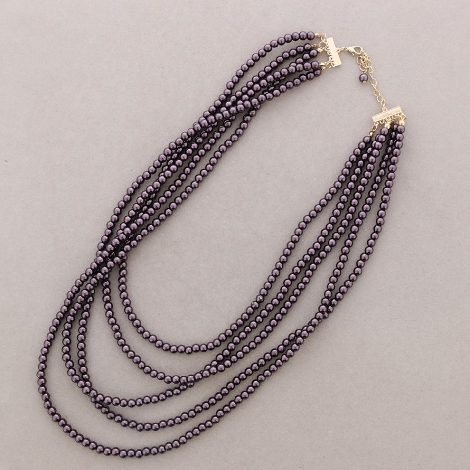 COLLAR LARGO 5 NIVELES BOLAS