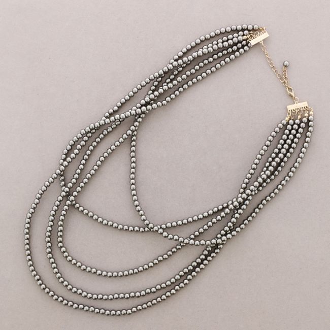 COLLAR LARGO 5 NIVELES BOLAS