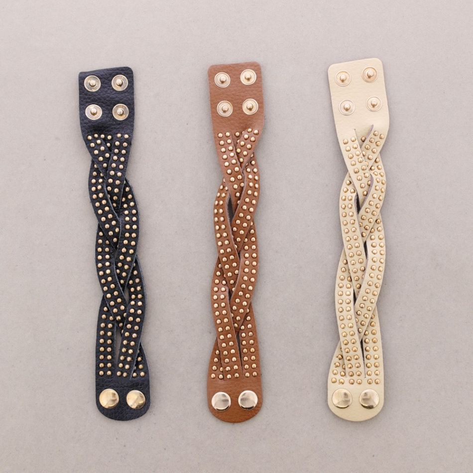 PULSERA CUERO TRENZADO