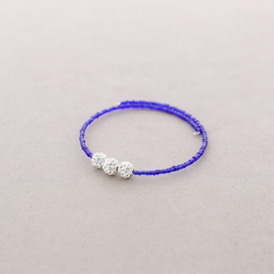 PULSERA ABALORIOS BOLITAS CRISTALES