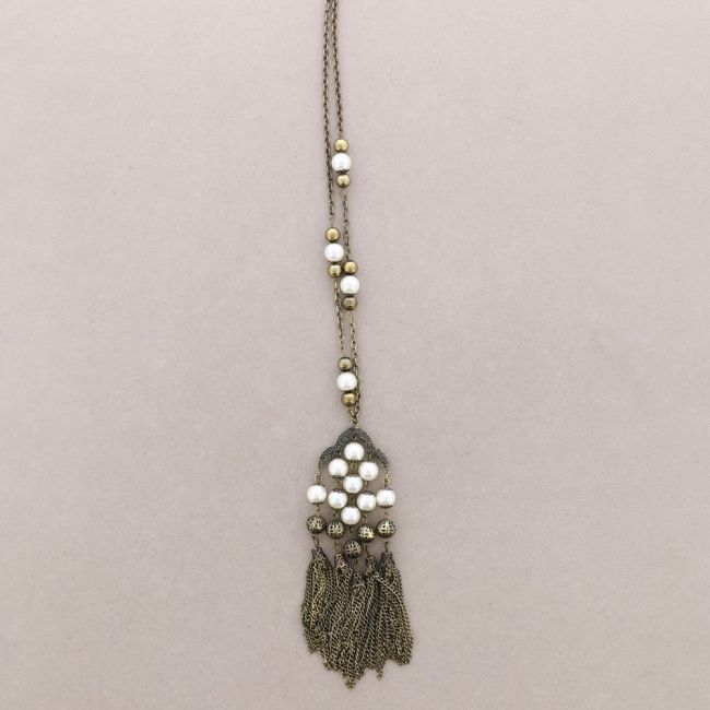 COLLAR LARGO COLG. BOLAS CADENAS