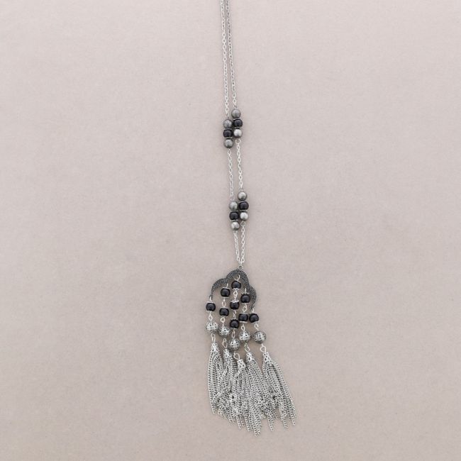 COLLAR LARGO COLG. BOLAS CADENAS