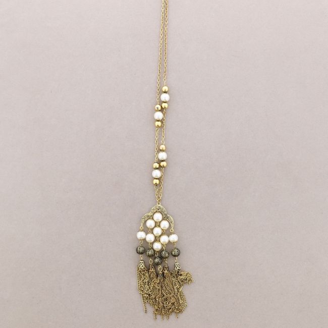 COLLAR LARGO COLG. BOLAS CADENAS