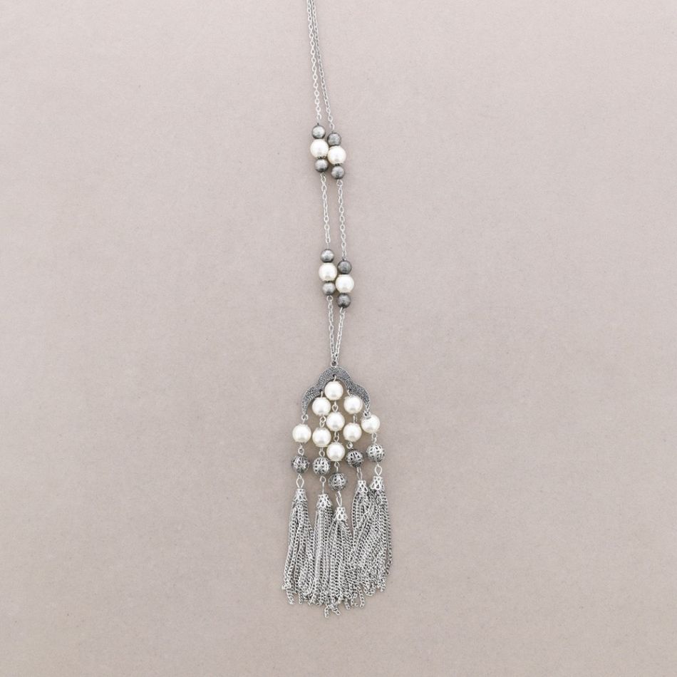 COLLAR LARGO COLG. BOLAS CADENAS