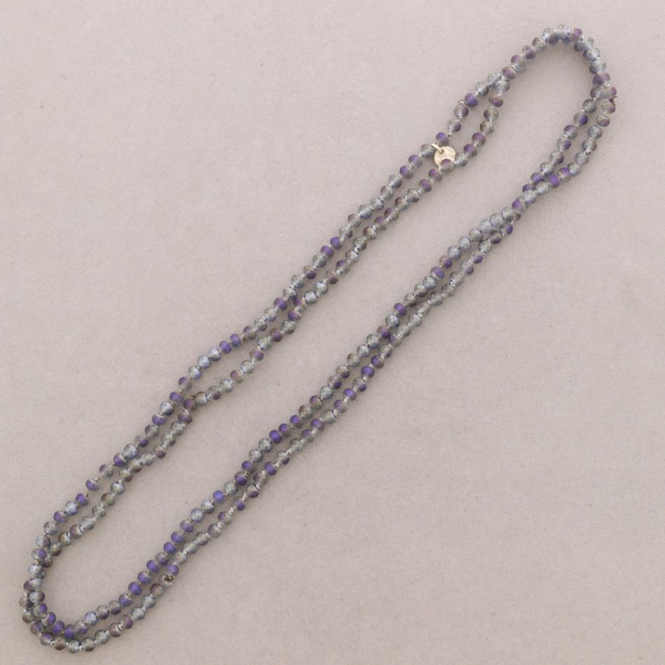 LONG FACETED CRYSTAL NECKLACE 1.5M*6MM
