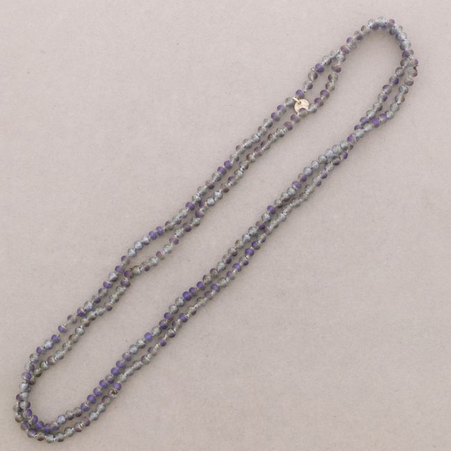 LONG FACETED CRYSTAL NECKLACE 1.5M*6MM