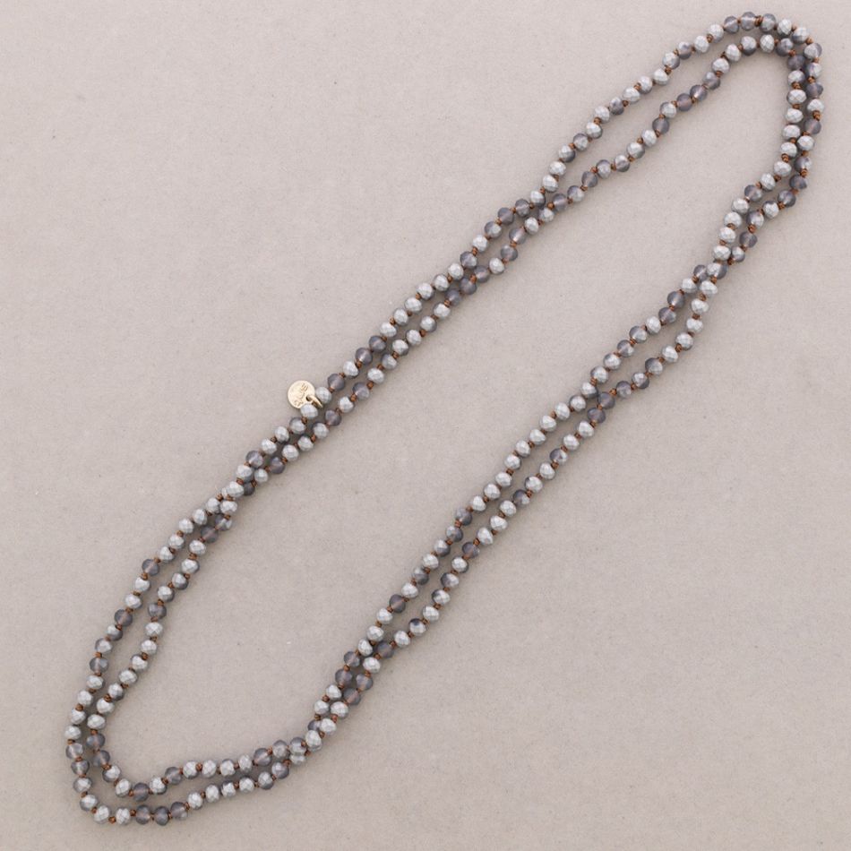 LONG FACETED CRYSTAL NECKLACE 1.5M*6MM