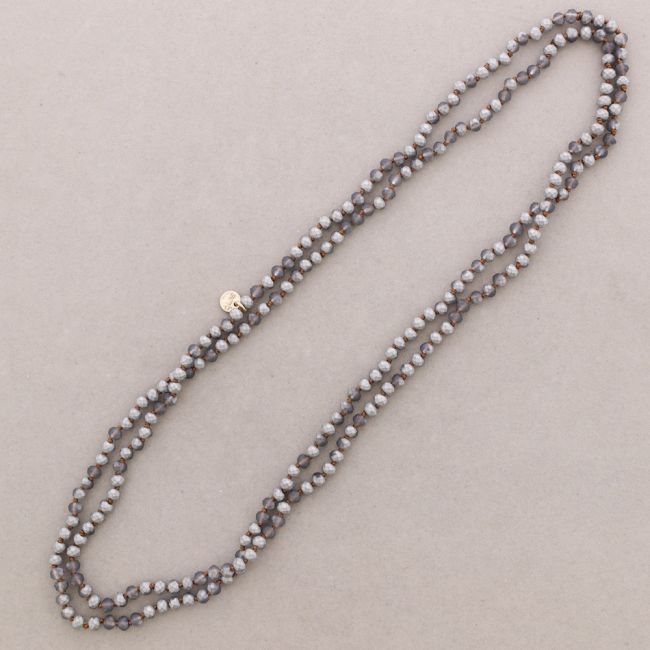 LONG FACETED CRYSTAL NECKLACE 1.5M*6MM