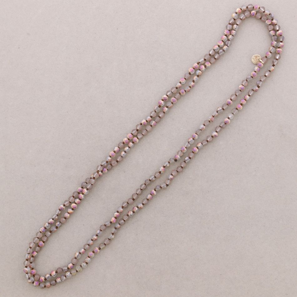 LONG FACETED CRYSTAL NECKLACE 1.5M*6MM
