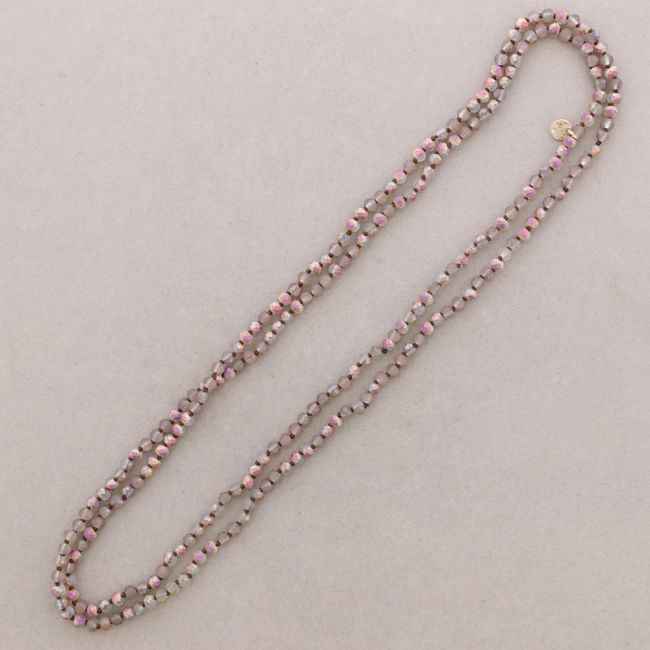LONG FACETED CRYSTAL NECKLACE 1.5M*6MM