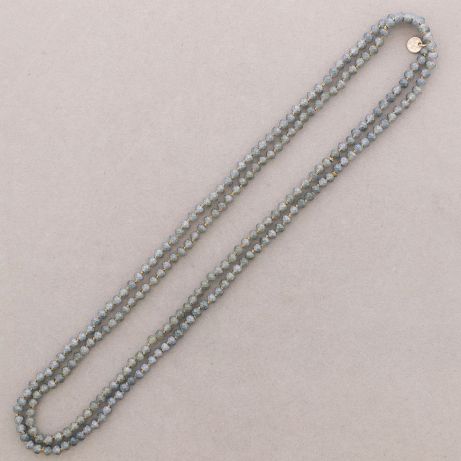 LONG FACETED CRYSTAL NECKLACE 1.5M*6MM