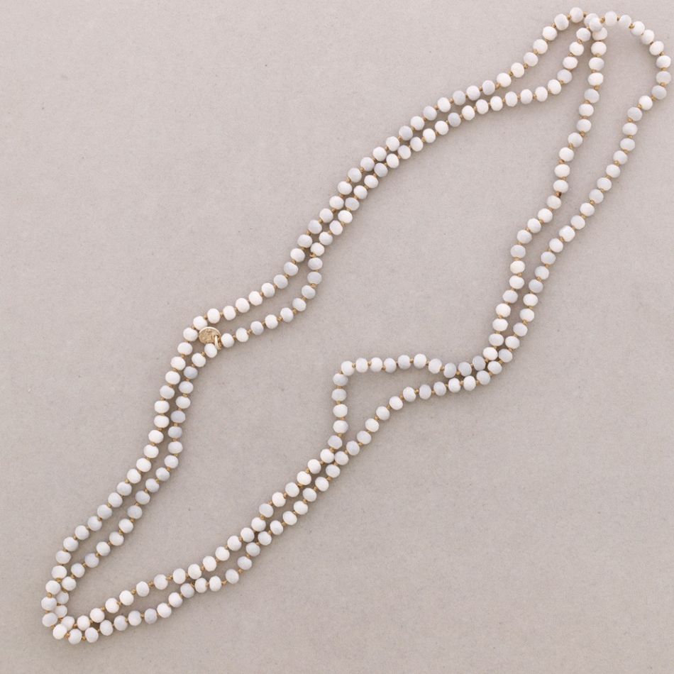 LONG FACETED CRYSTAL NECKLACE 1.5M*6MM
