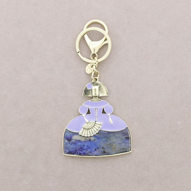 ENAMEL METAL MENINA KEYCHAIN