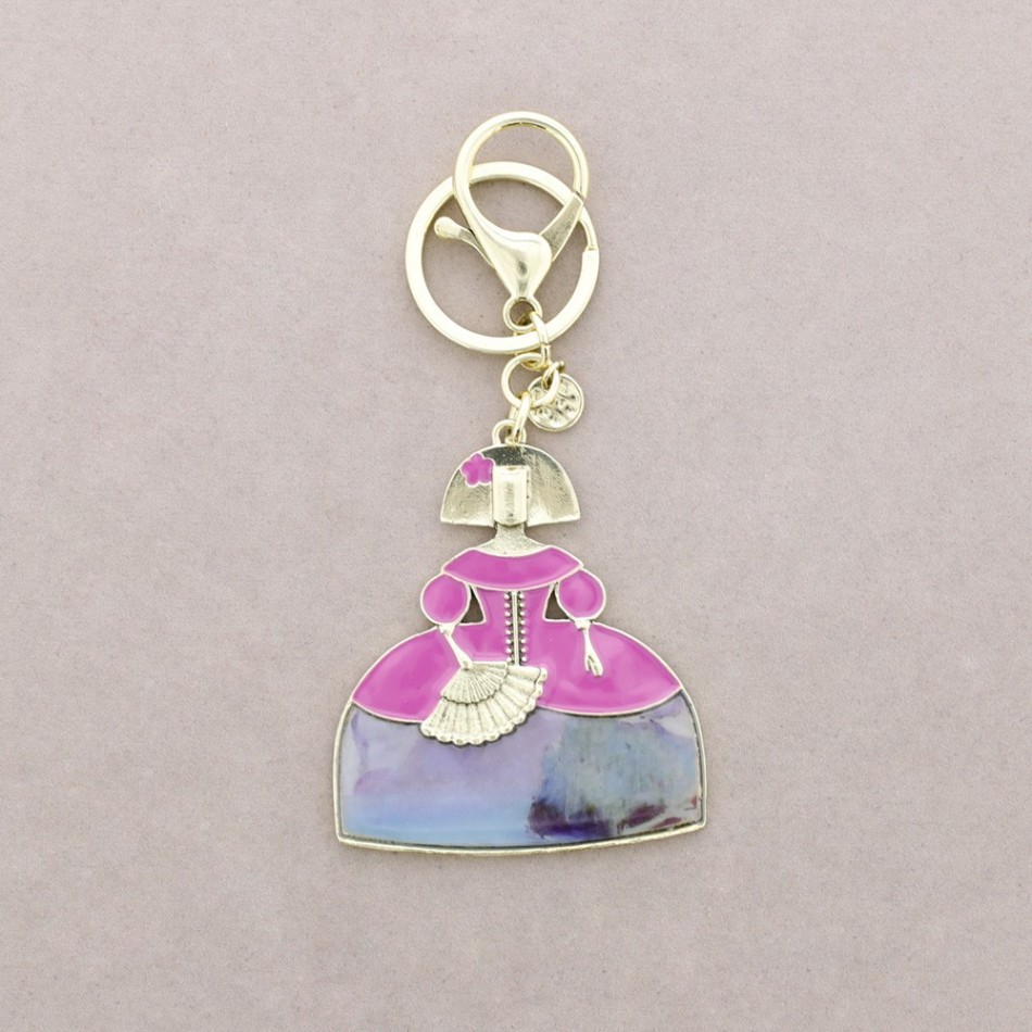 LLAVERO MENINA METAL ESMALTE