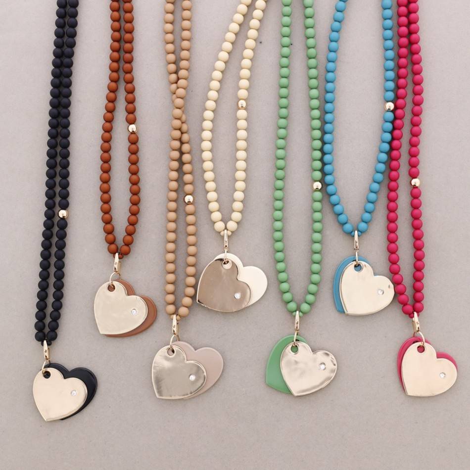 COLLAR LARGO COLG.METAL RESINA