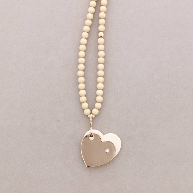 LONG NECKLACE METAL RESIN PENDANT 2