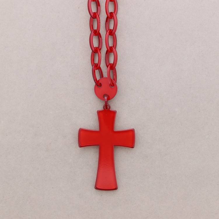 COLLAR LARGO CADENA COLG. RESINA