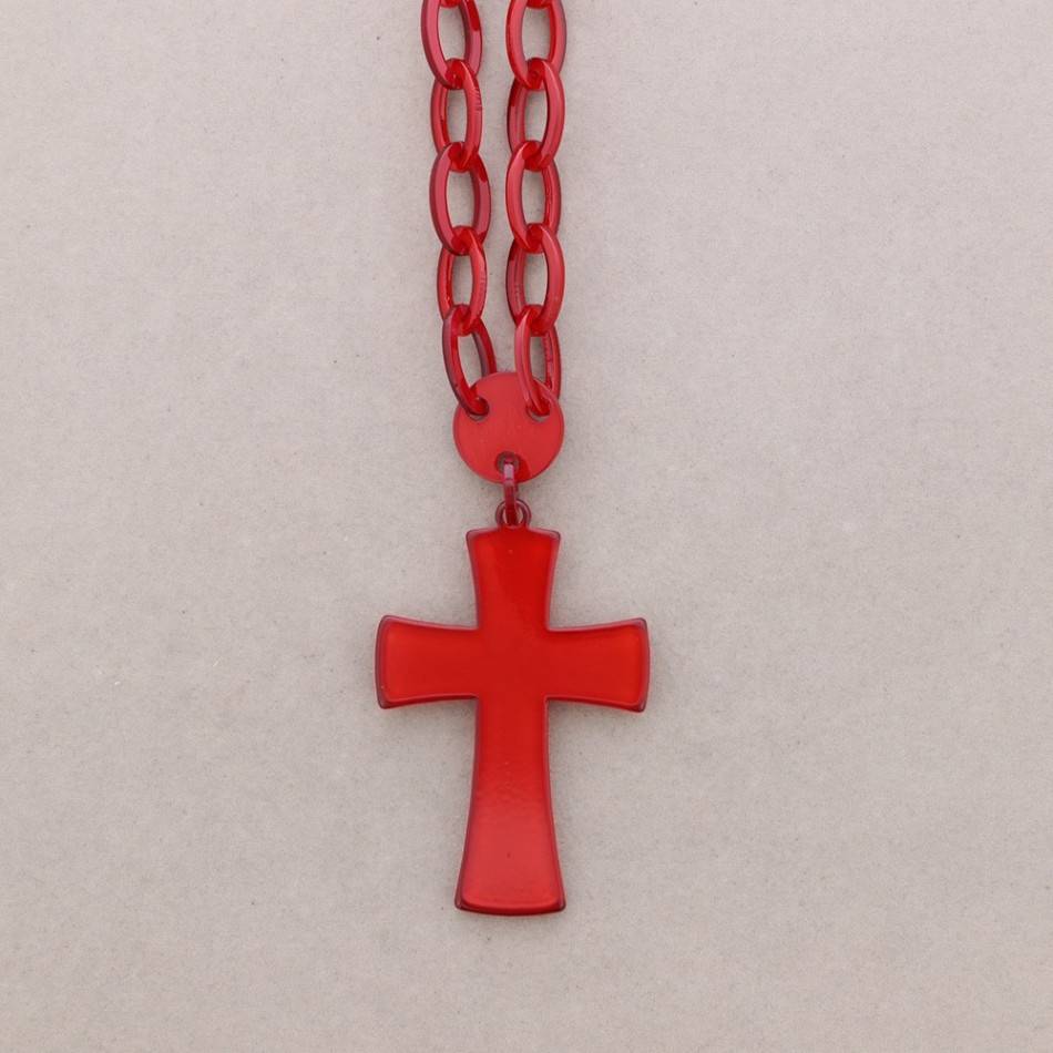 COLLAR LARGO CADENA COLG. RESINA