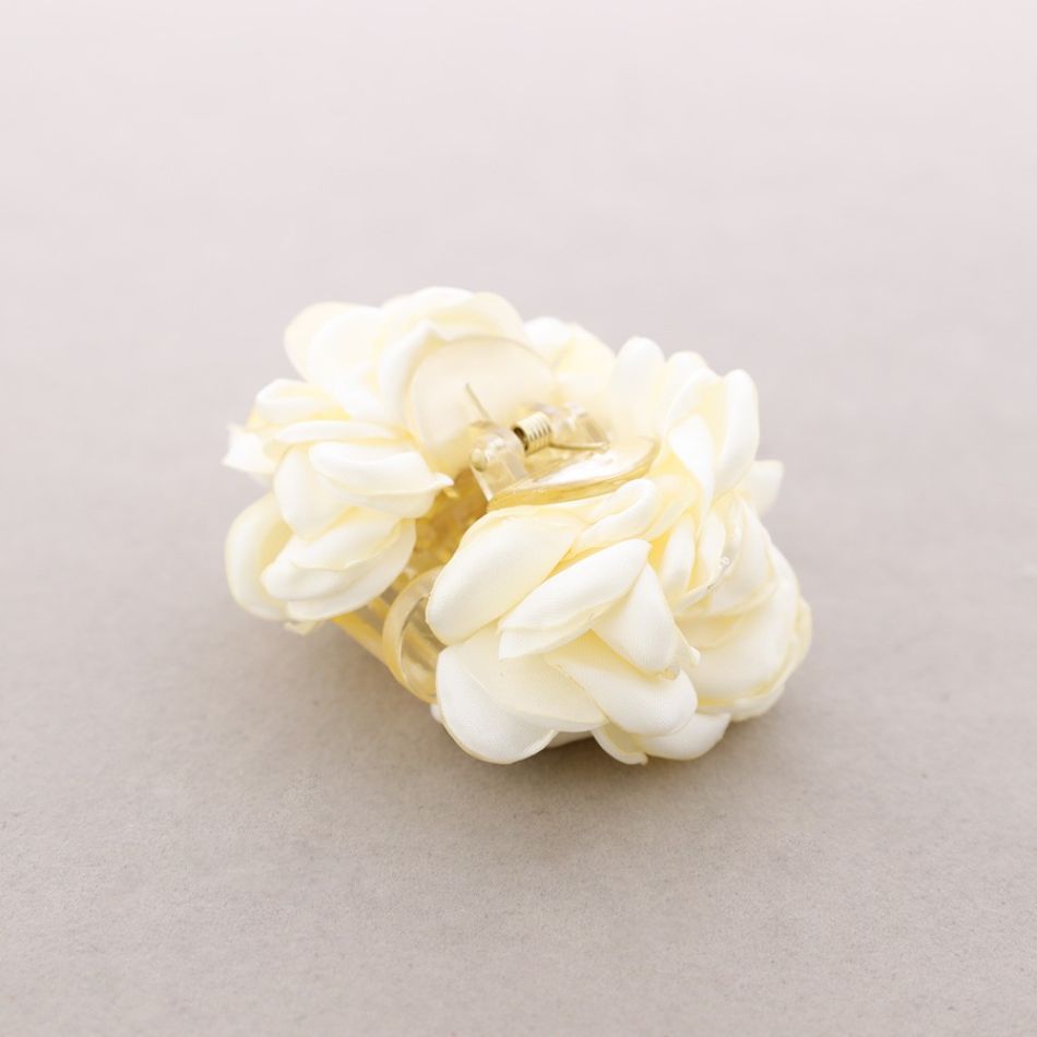 DOUBLE FABRIC FLOWER HAIR CLIP
