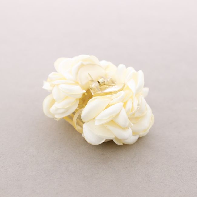 DOUBLE FABRIC FLOWER HAIR CLIP
