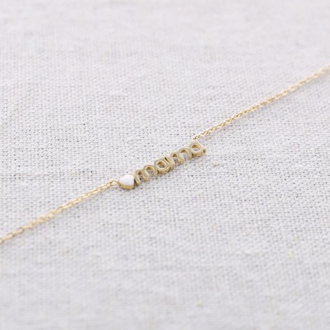 MOM HEART STEEL SHORT NECKLACE