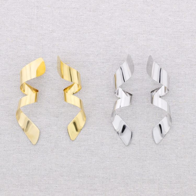 PENDIENTES ACERO ESPIRAL 2