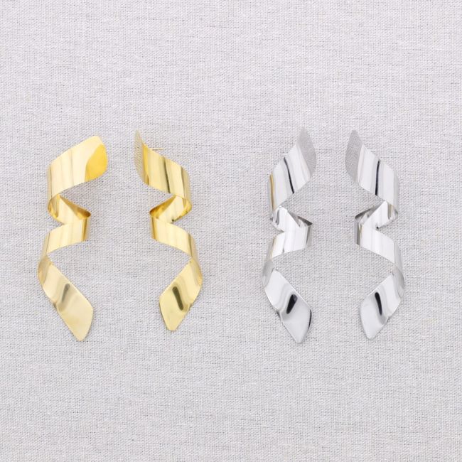 PENDIENTES ACERO ESPIRAL