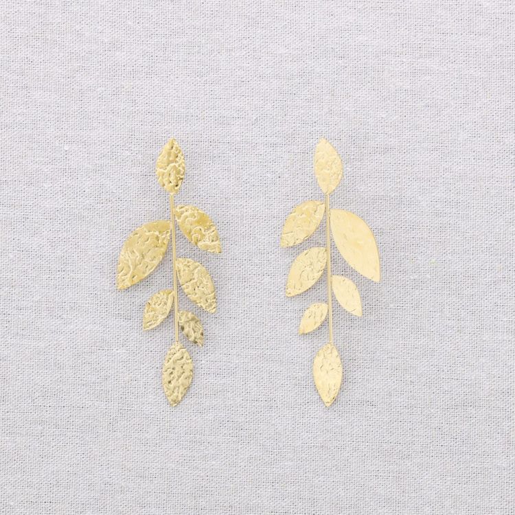 PENDIENTES ACERO RAMITA 2