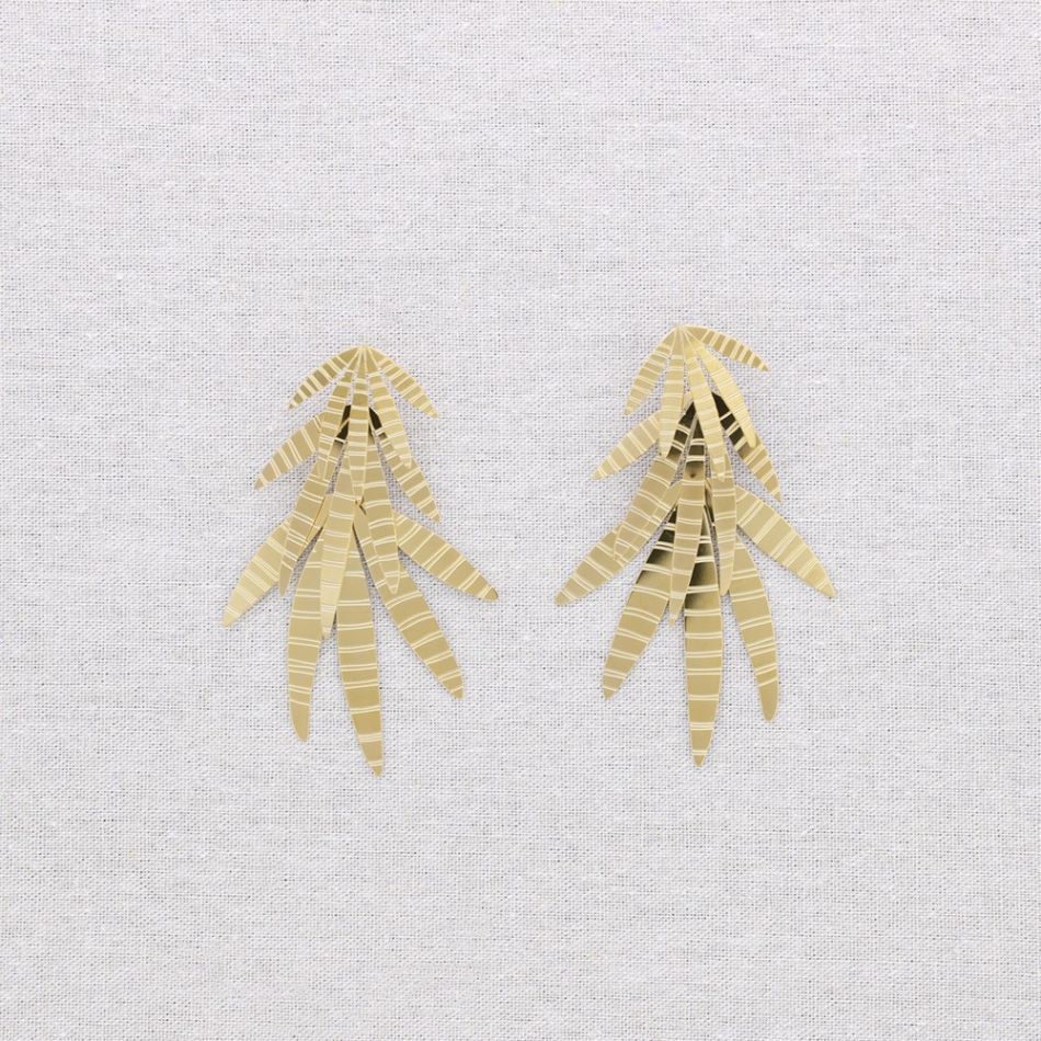 PENDIENTES ACERO TRIPLE HOJA