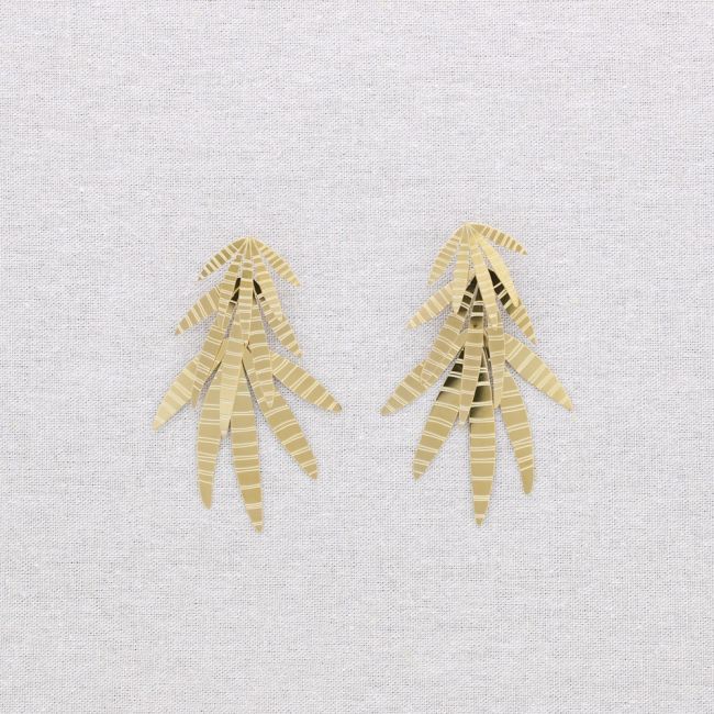 PENDIENTES ACERO TRIPLE HOJA