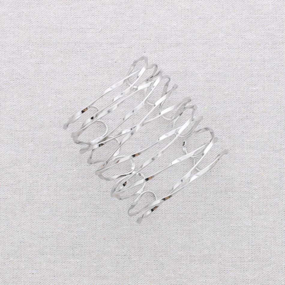 ADJUSTABLE STEEL BRACELET INTERLACTED STRIPS