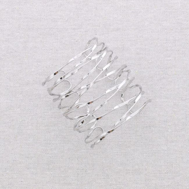 ADJUSTABLE STEEL BRACELET INTERLACTED STRIPS