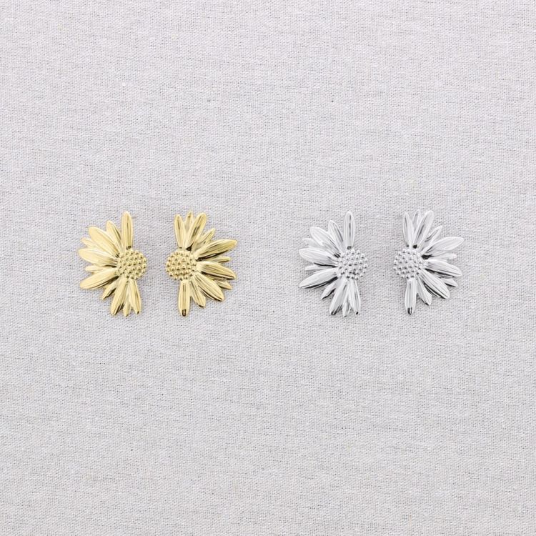 PENDIENTES PRESIÓN ACERO MEDIO GIRASOL 2