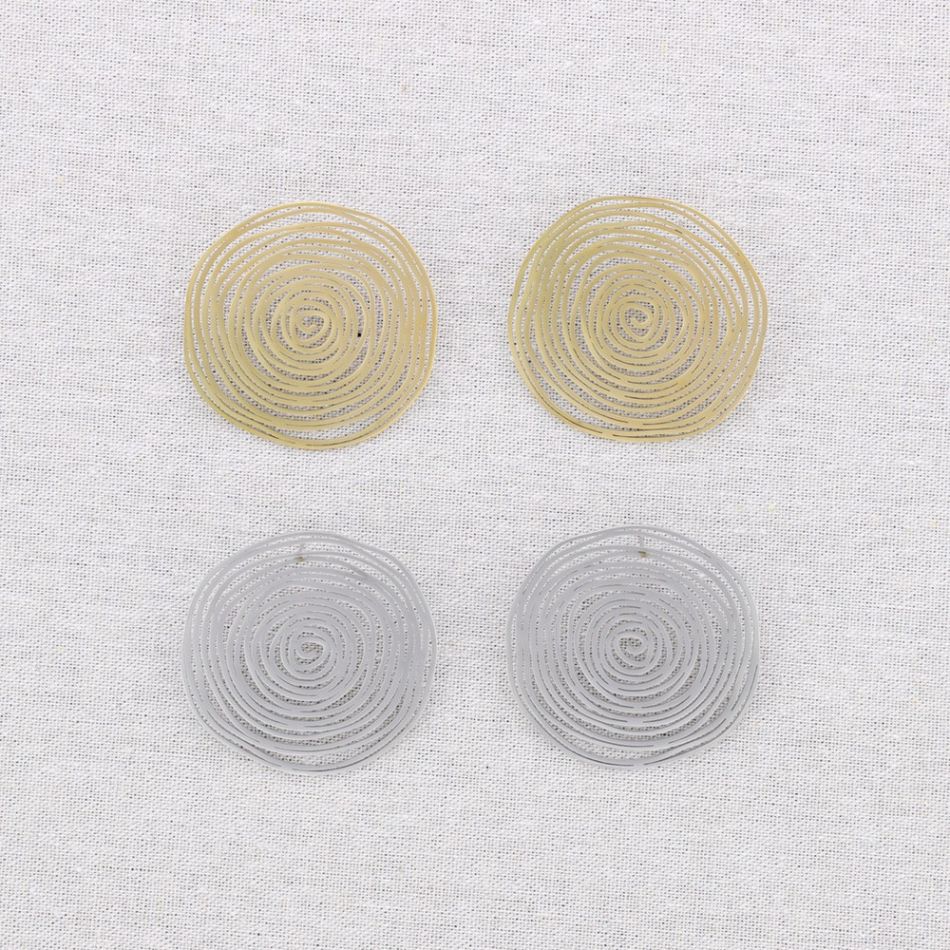 SPIRAL STEEL STUD EARRINGS
