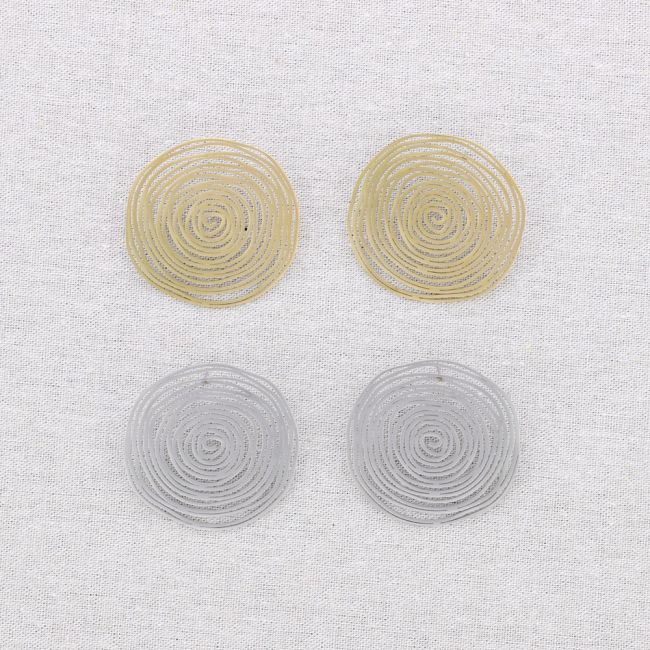 SPIRAL STEEL STUD EARRINGS