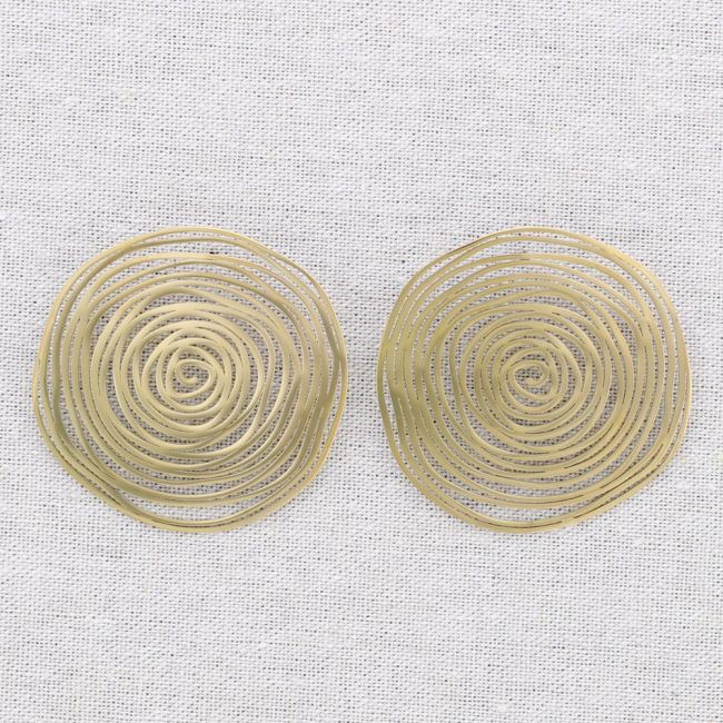 SPIRAL STEEL STUD EARRINGS