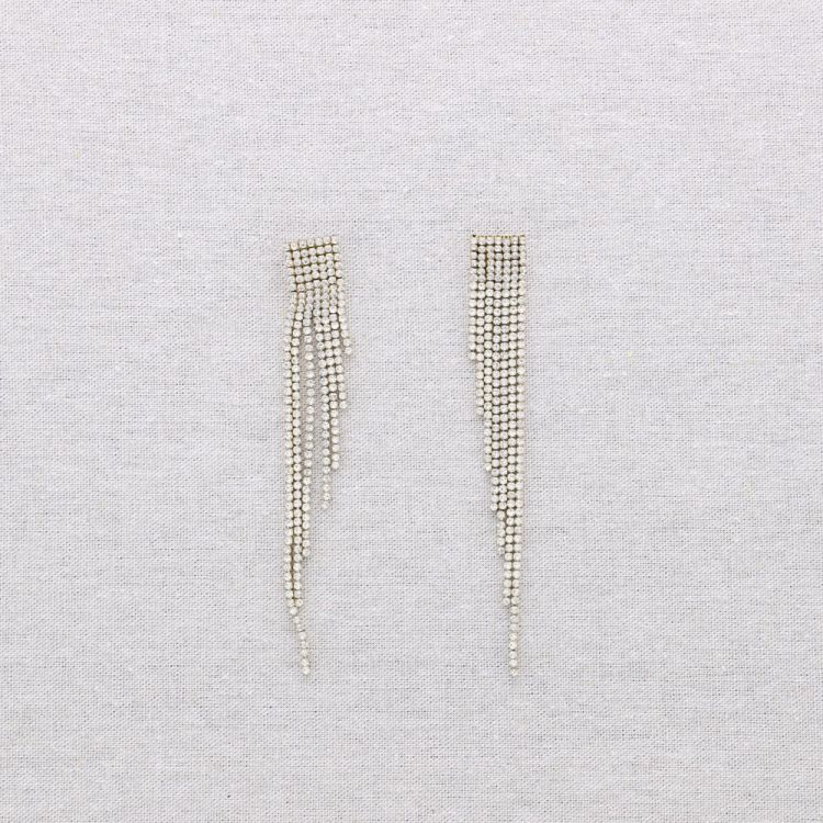 PENDIENTES ACERO CRISTALES 2