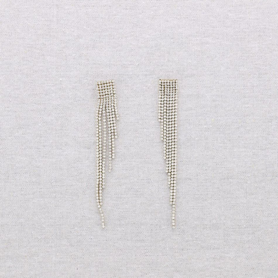 STEEL CRYSTAL EARRINGS