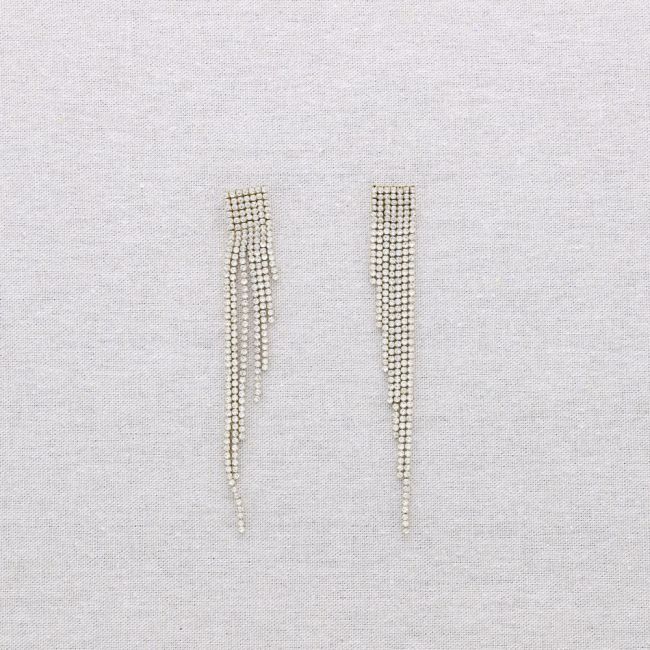 STEEL CRYSTAL EARRINGS