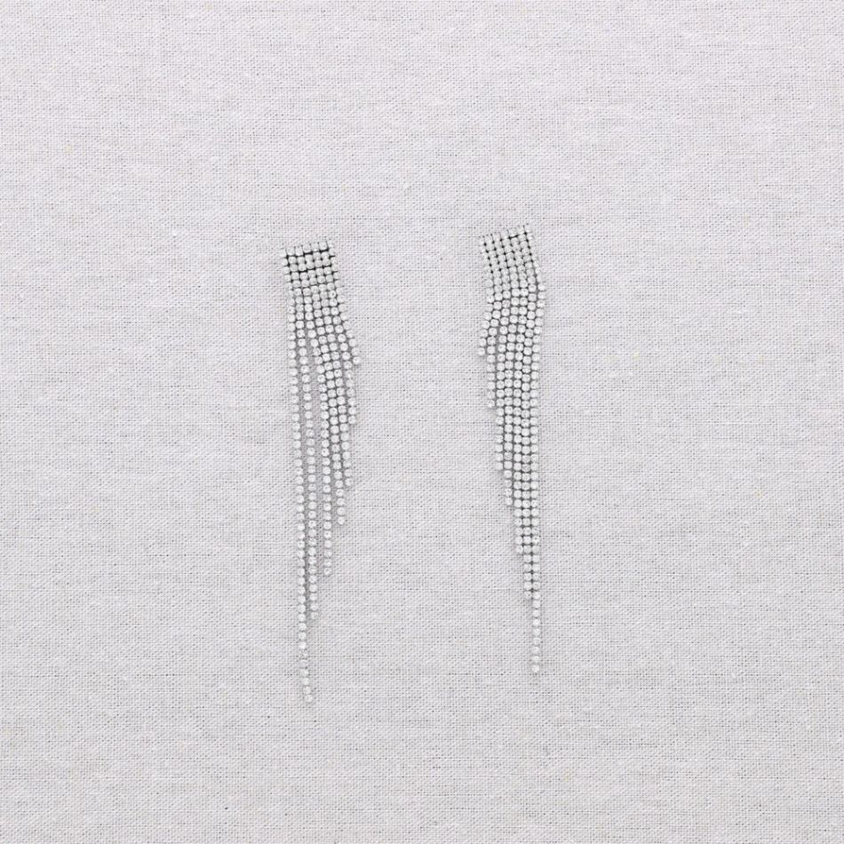 STEEL CRYSTAL EARRINGS