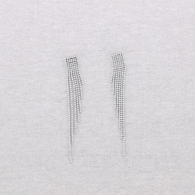 PENDIENTES ACERO CRISTALES