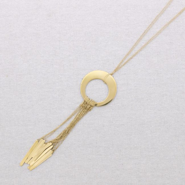 LONG STEEL NECKLACE PENDANTS