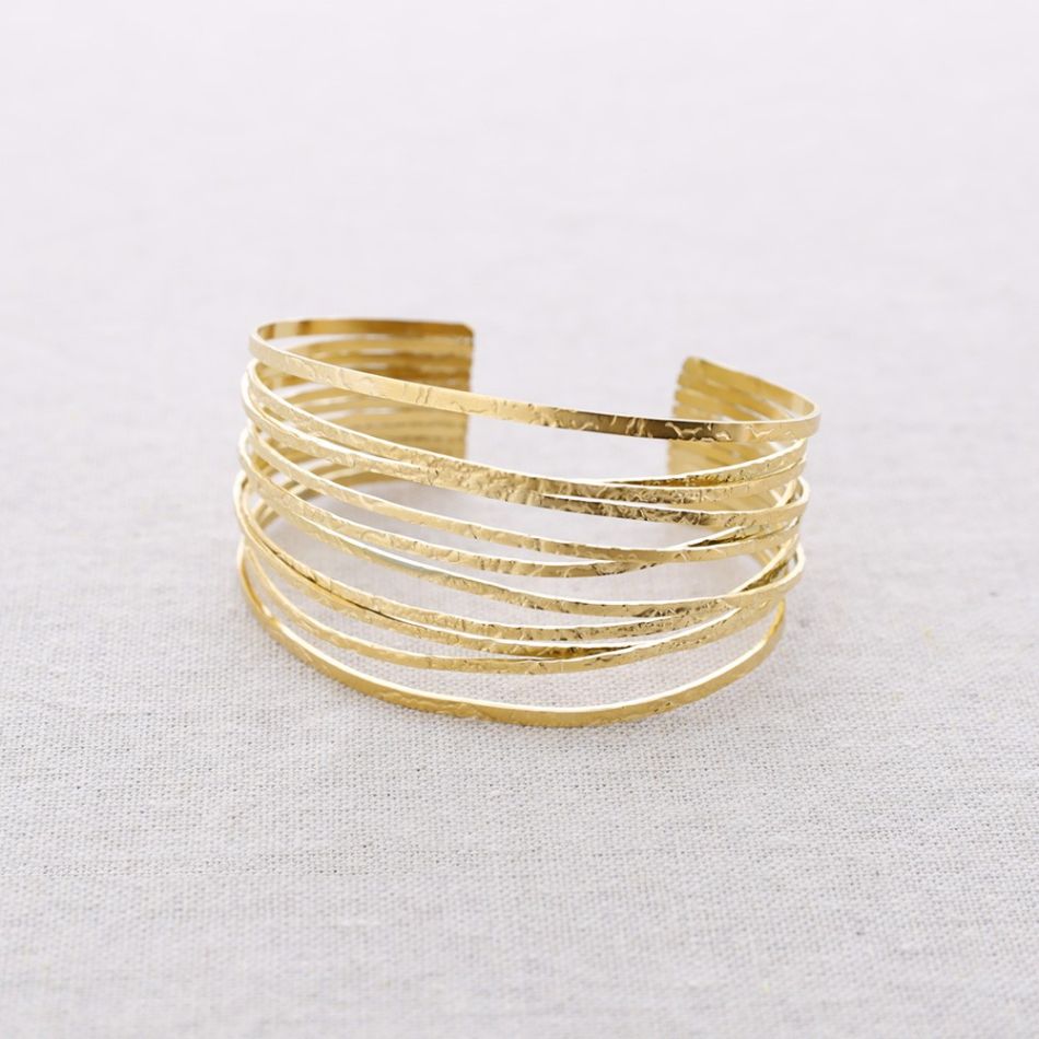 MULTI STRIP STEEL BRACELET