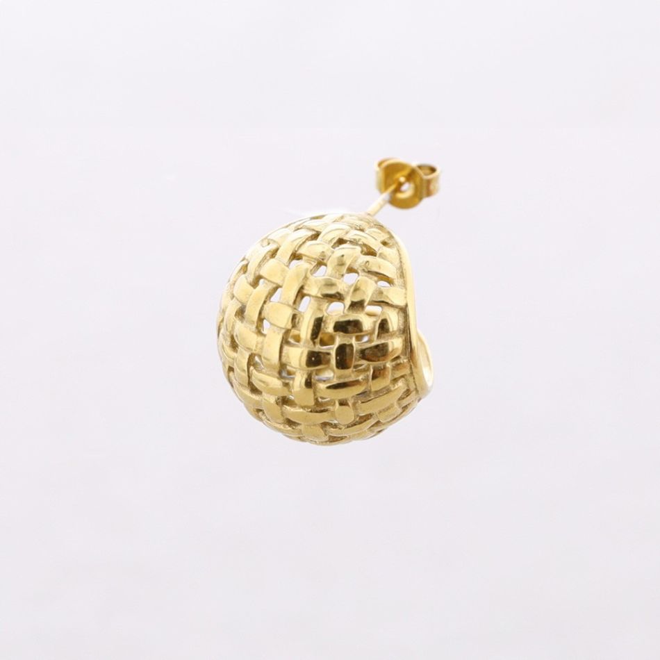PENDIENTES ACERO ARO IRREGULAR