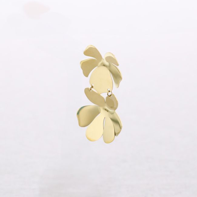 PENDIENTES ACERO DOBLE FLOR