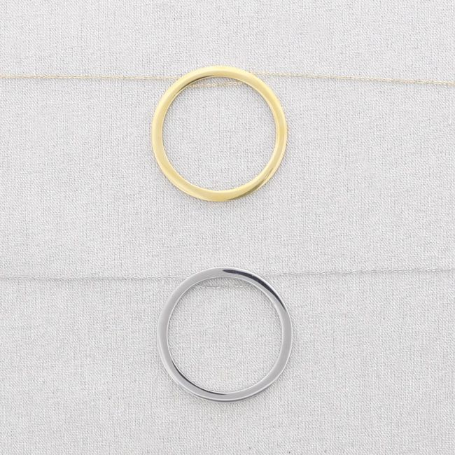 RING PENDANT STEEL SHORT NECKLACE