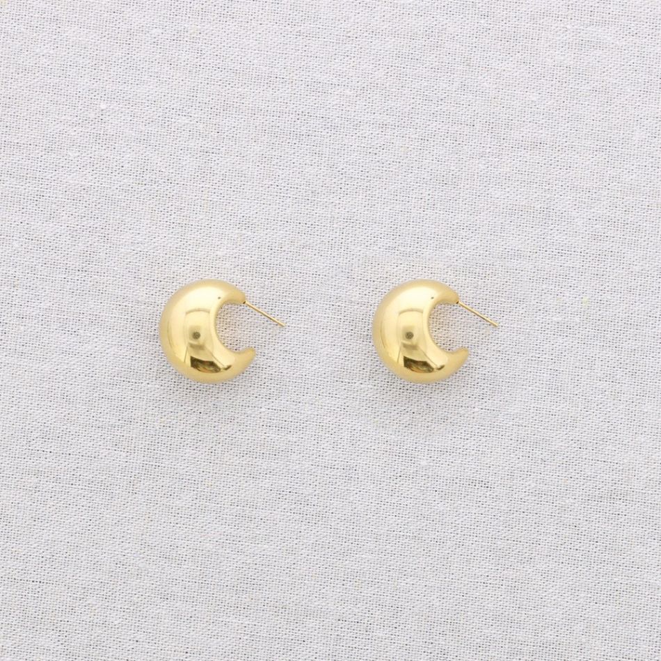 IRREGULAR HOOP STEEL EARRINGS