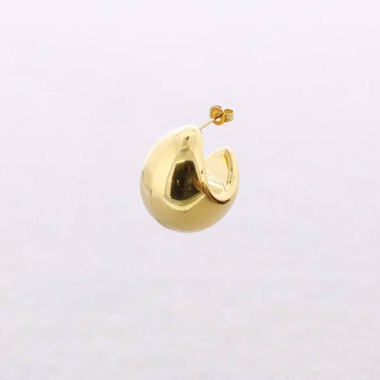 IRREGULAR HOOP STEEL EARRINGS