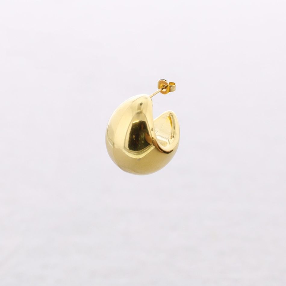IRREGULAR HOOP STEEL EARRINGS